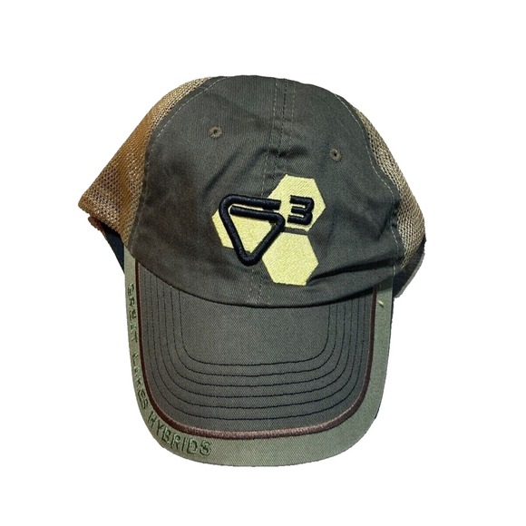 Cabelas‎ Hat Mens Strapback Cap Green Mesh Back Embroidered Hunting Outdoors EUC - Picture 1 of 4